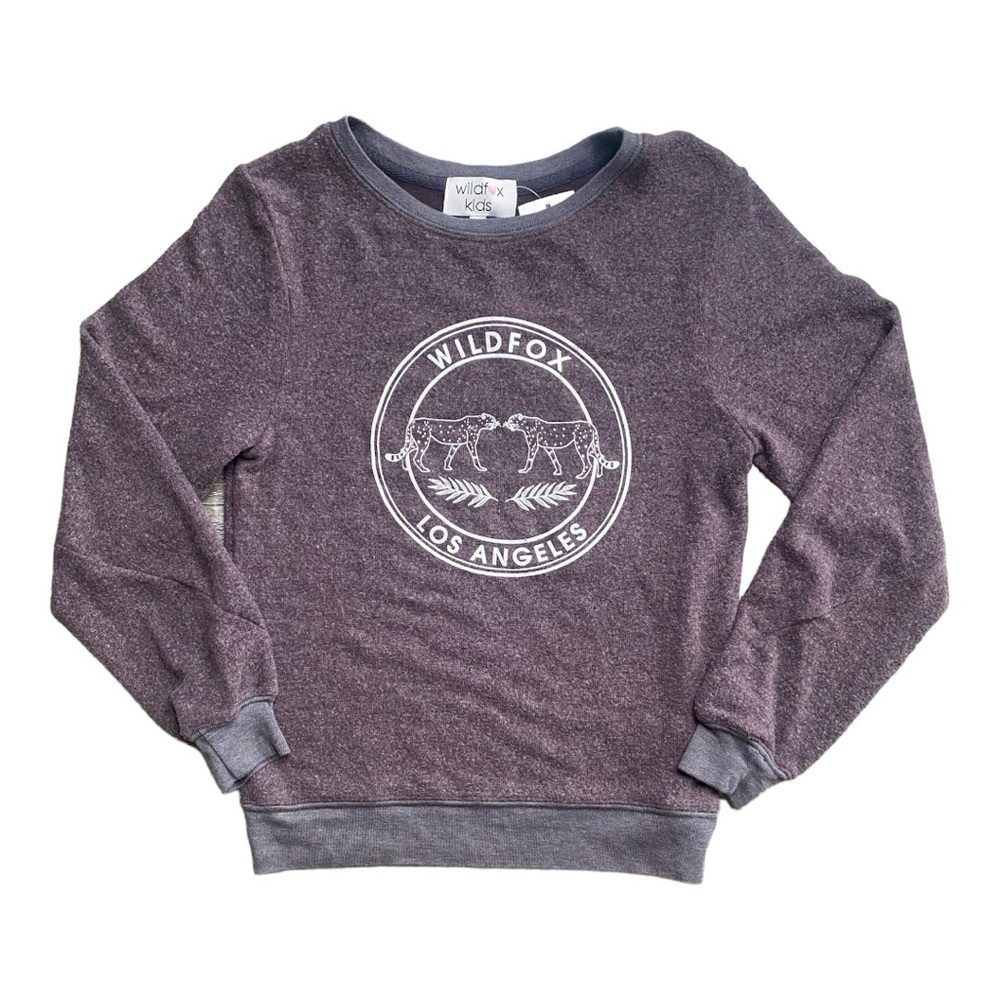 Wildfox Kids Wildfox Los Angeles Baggy Beach Jumper in Plum